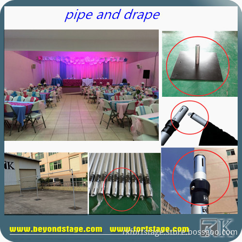 Aluminum wedding stage backdrop/Pipe and Drape decoration for event cheap sale